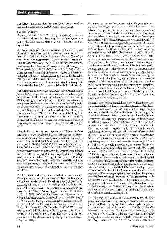 Vorschauseite 2: Zu berücksichtigendes Vermögen; fehlende Hilfebedürftigkeit nach SGB II; Verwertbarkeit einer Münzsammlung; Wertermittlung; keine offensichtliche Unwirtschaftlichkeit oder besonde…