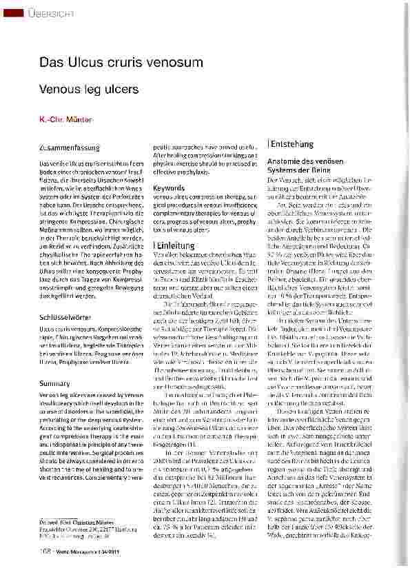 Vorschauseite 1: Das Ulcus cruris venosum