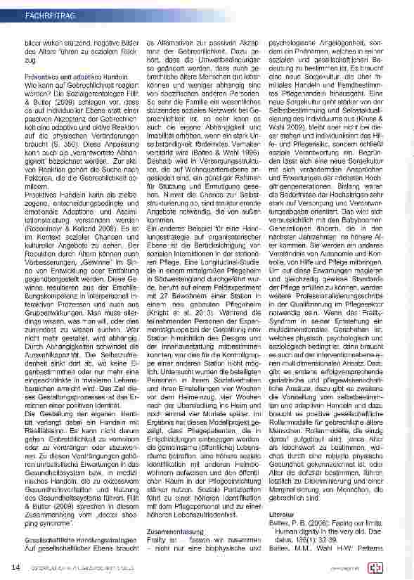 Vorschauseite 3: Pflege in einer Gesellschaft des langen Lebens