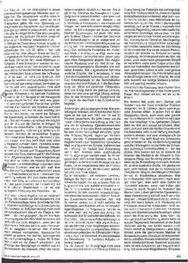 Vorschauseite 2: Die Bedeutung des Pflegepersonals heute und morgen aus der Sicht der Chirurgie