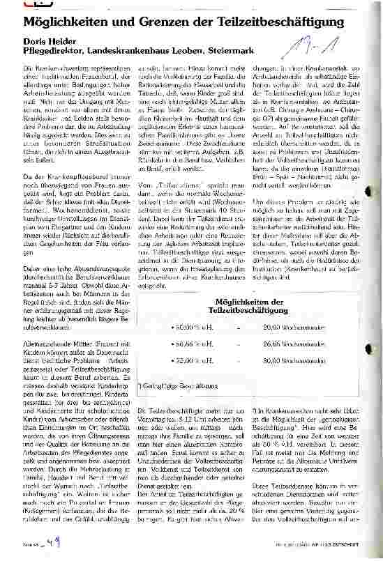 Vorschauseite 1: Möglichkeiten und Grenzen der Teilzeitbeschäftigung