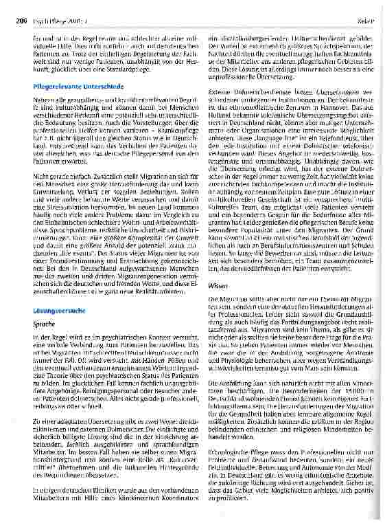 Vorschauseite 2: Migranten in der Psychiatrie