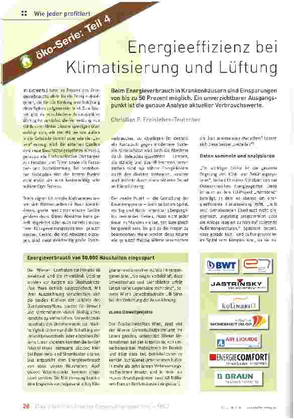 Vorschauseite 1: Energieeffizienz bei Klimatisierung und Lüftung