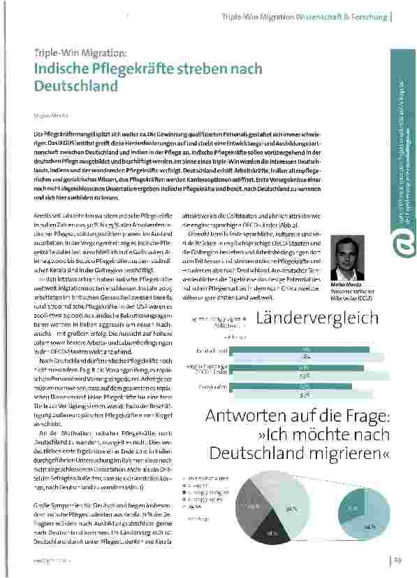 Vorschauseite 1: Indische Pflegekräfte streben nach Deutschland