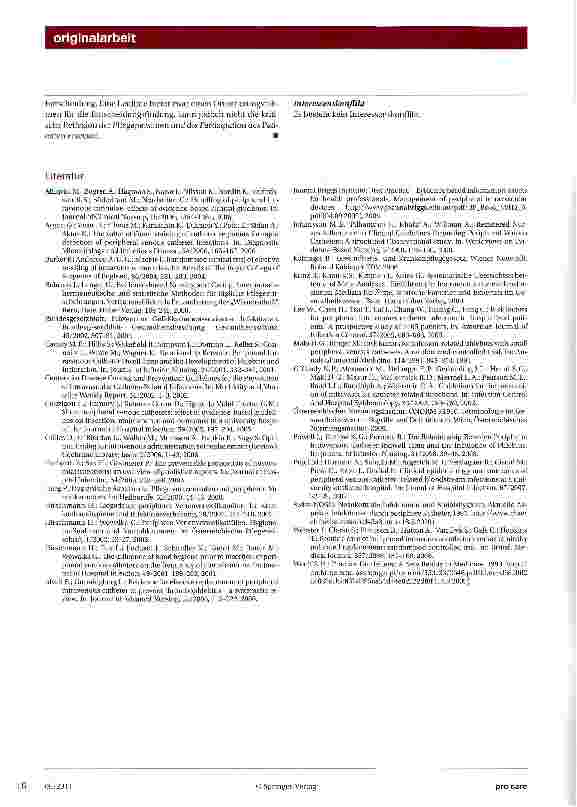 Vorschauseite 6: Katheterassoziierte Komplikationen und Liegedauer peripherer Venenverweilkanülen - Eine Literaturübersicht