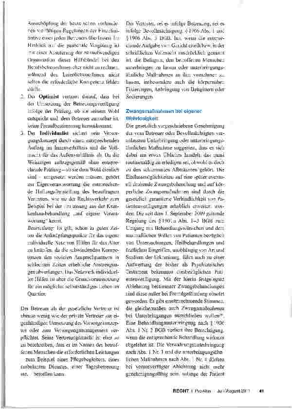 Vorschauseite 4: Betreuungsrecht Chancen der Selbstbestimmung vor staatlicher Rechtsfürsorge
