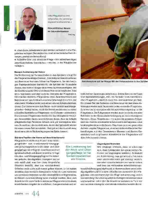 Vorschauseite 2: Pflegeheime gewinnen an Attraktivität, wenn sie neue Leistungen anbieten