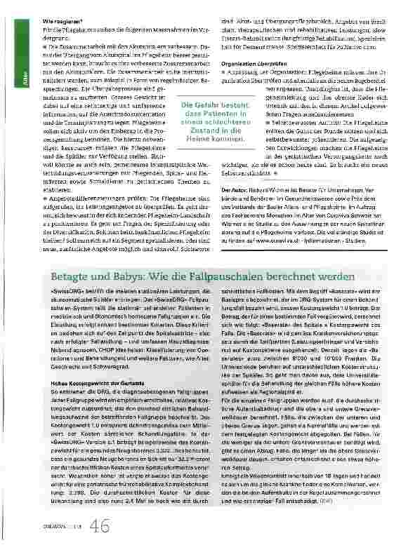 Vorschauseite 4: Pflegeheime gewinnen an Attraktivität, wenn sie neue Leistungen anbieten