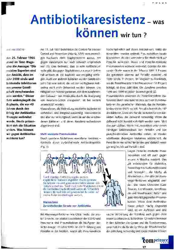 Vorschauseite 1: Antibiotikaresistenz - was können wir tun?