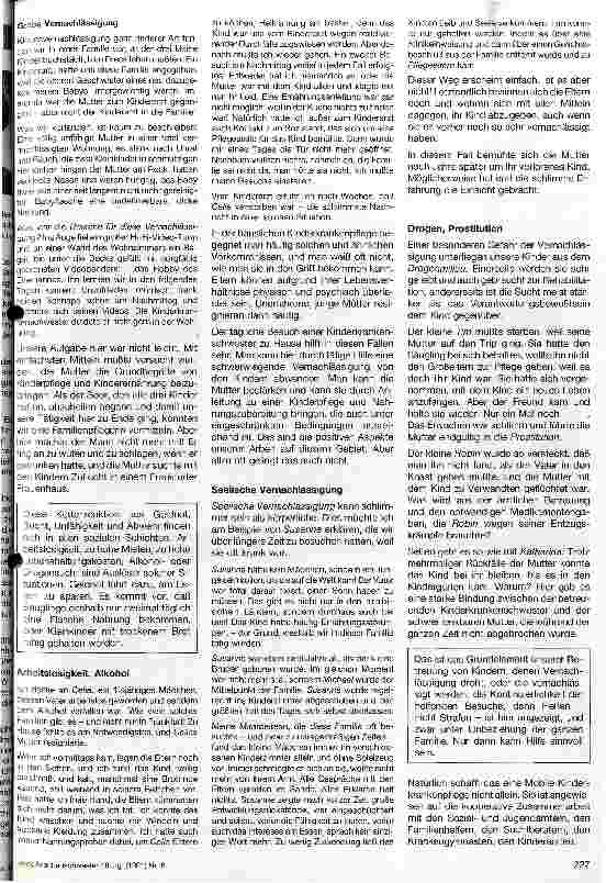 Vorschauseite 2: Kindesvernachlässigung - Erfahrungen aus der häuslichen Pflege