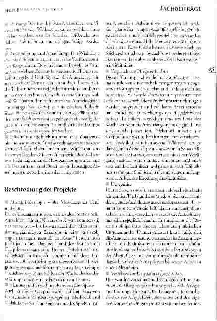 Vorschauseite 2: Projektunterricht in der Altenpflegeausbildung