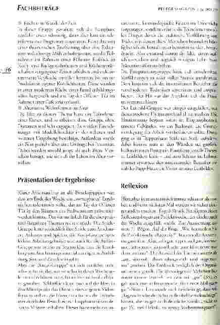 Vorschauseite 3: Projektunterricht in der Altenpflegeausbildung