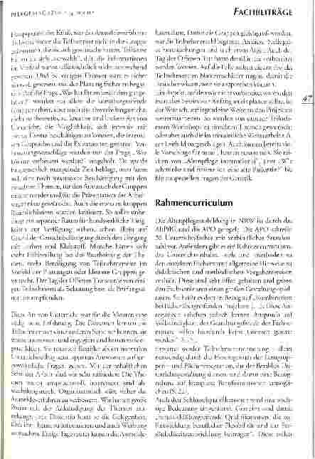 Vorschauseite 4: Projektunterricht in der Altenpflegeausbildung