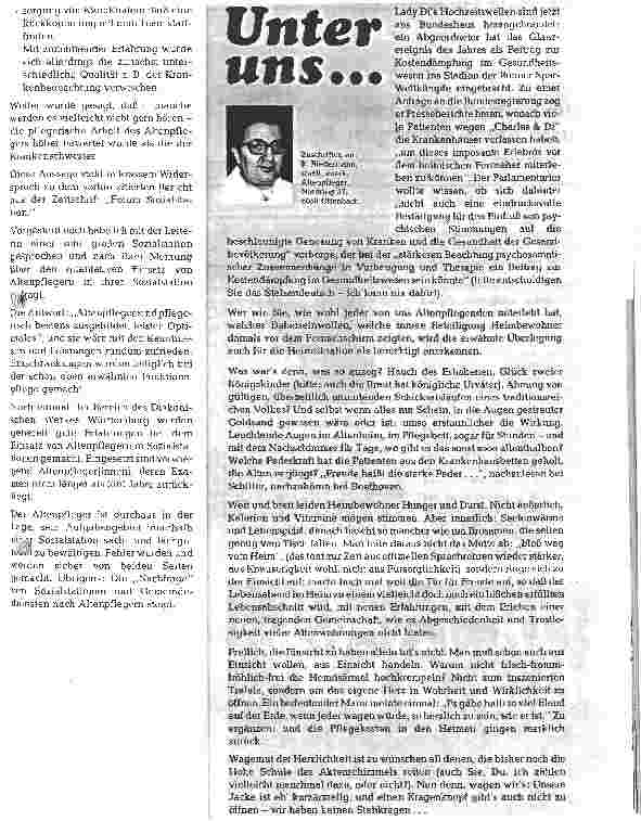 Vorschauseite 3: Altenpflege in Diakonie/Sozialstationen