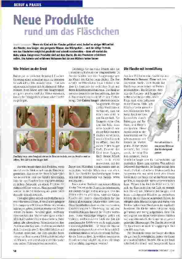 Vorschauseite 1: Neue Produkte rund um das Fläschchen