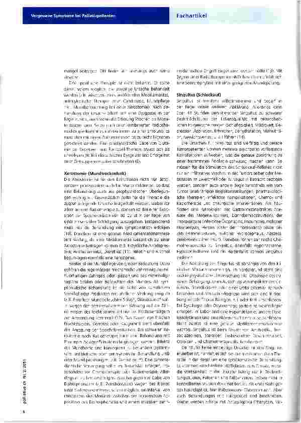 Vorschauseite 2: Vergessene Symptome bei Palliativpatienten