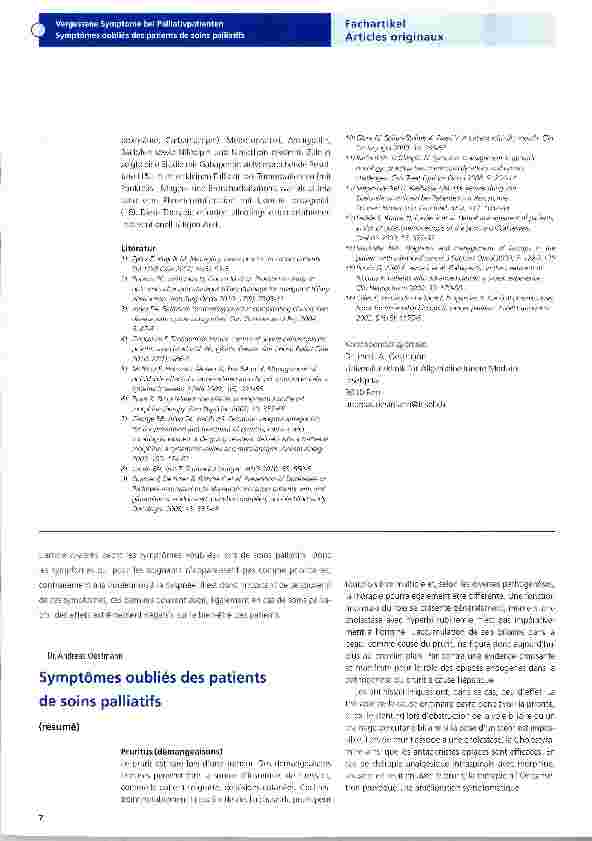 Vorschauseite 3: Vergessene Symptome bei Palliativpatienten