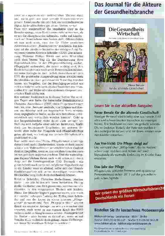 Vorschauseite 2: Achtung, Aktivitäten! Bayerische Pflegekammer und mehr