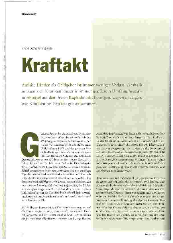 Vorschauseite 1: Kraftakt