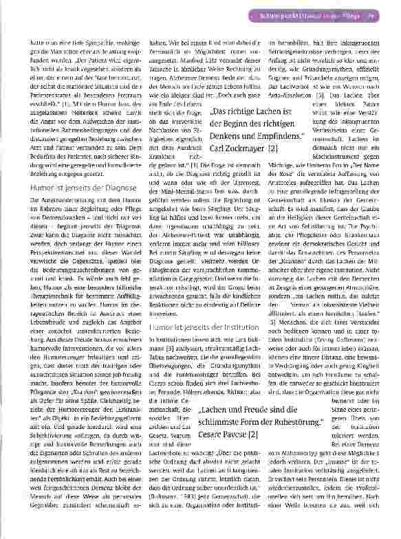 Vorschauseite 2: Jenseits des Vergessens und als ob da noch ein Lacher wäre