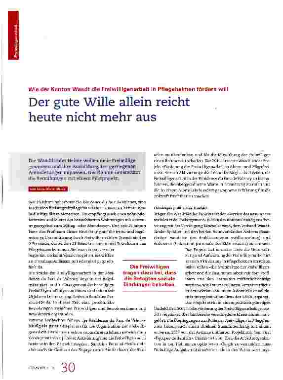Vorschauseite 1: Der gute Wille allein reicht heute nicht mehr aus
