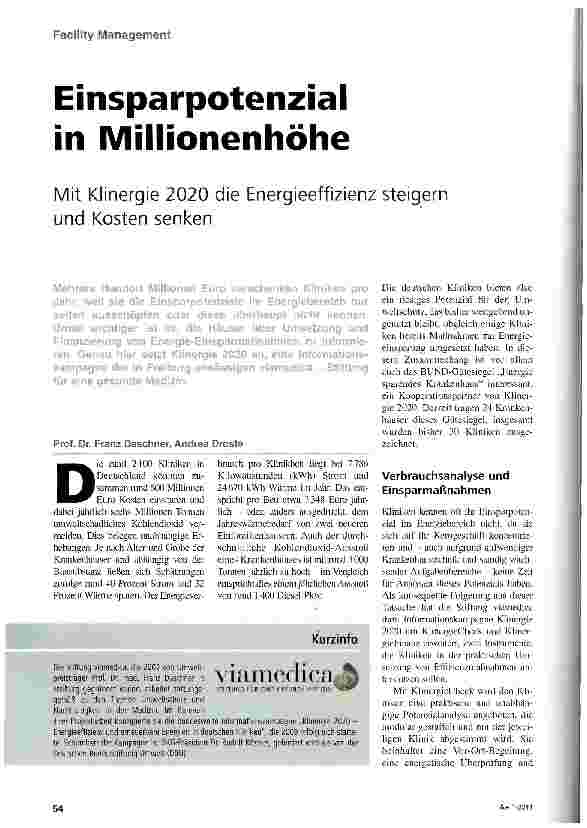 Vorschauseite 1: Einsparpotenzial in Millionenhöhe