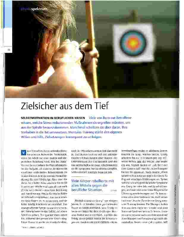 Vorschauseite 1: Zielsicher aus dem Tief