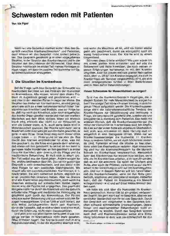 Vorschauseite 1: Schwestern reden mit Patienten