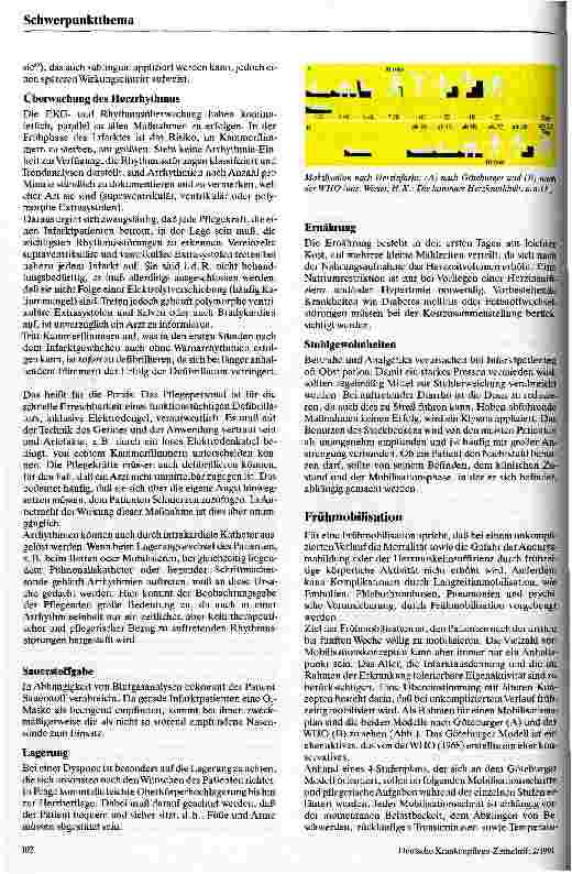 Vorschauseite 2: Pflege, Überwachung und Frühmobilisation von Patienten mit akutem Myokardinfarkt