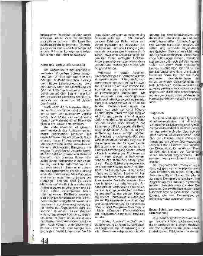 Vorschauseite 2: Alzheimersche Krankheit
