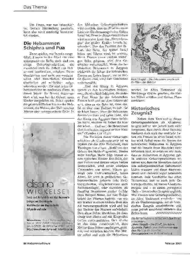 Vorschauseite 5: HEBAMMEN IN DER BIBELUND WEIL DIE HEBAMMEN GOTT FÜRCHTETEN, SEGNETE ER IHRE HÄUSER