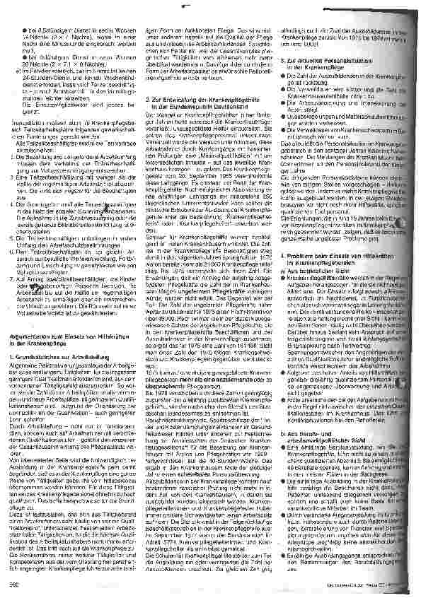 Vorschauseite 2: Personalsituation in der Krankenpflege sofort verbessern