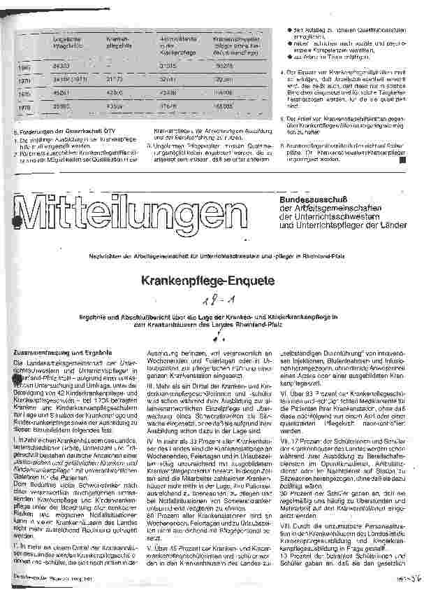 Vorschauseite 3: Personalsituation in der Krankenpflege sofort verbessern