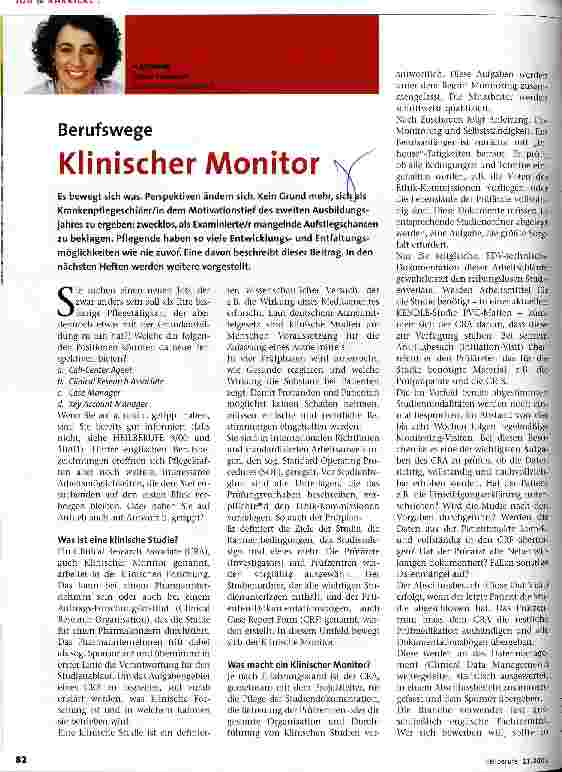 Vorschauseite 1: Berufswege: Klinischer Monitor