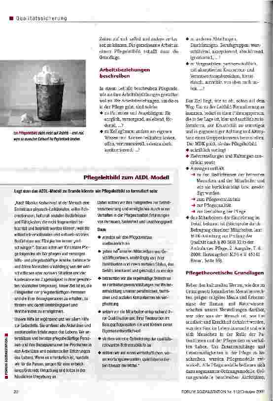 Vorschauseite 3: Entwicklung eines Pflegeleitbilds
