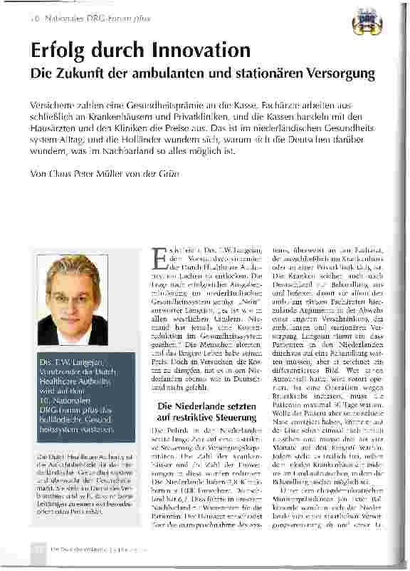 Vorschauseite 1: Erfolg durch InnovationDie Zukunft der ambulanten und stationären Versorgung