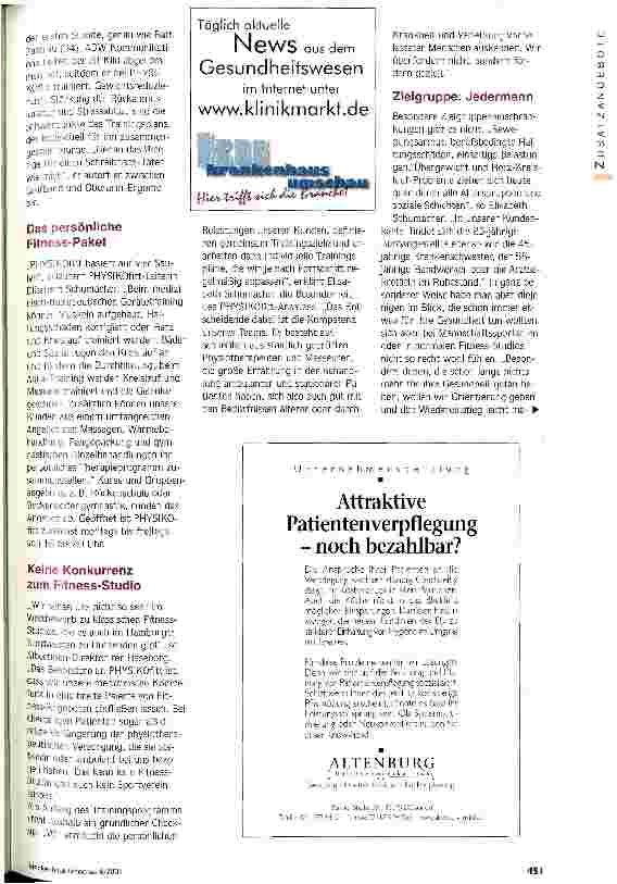 Vorschauseite 2: Prävention statt Reparaturmedizin