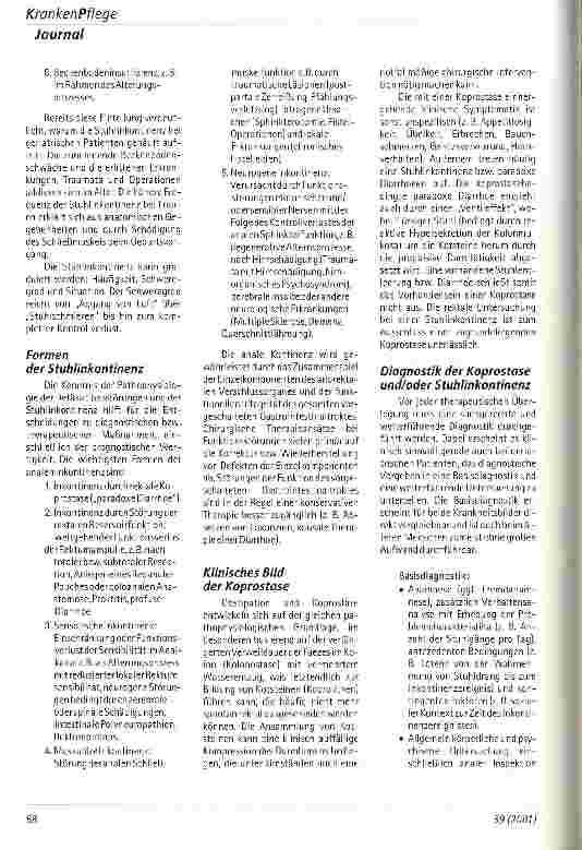 Vorschauseite 2: Koprostase und Stuhlinkontinenz Konsensuspapier - unter der Schirmherrschaft der Deutschen Gesellschaft für Geriatrie