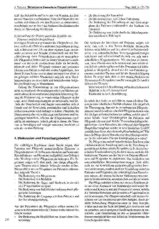 Vorschauseite 6: Bedeutsame Elemente in Pflegesituationen. Erlebnisorientierte Situationsforschung in der Pflege.