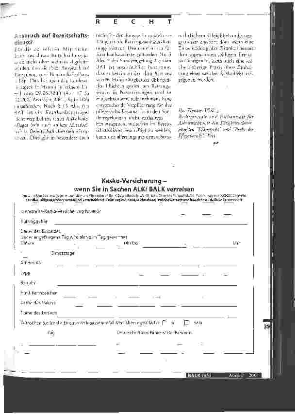 Vorschauseite 2: Bereitschaftsdienst
