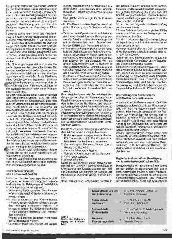 Vorschauseite 2: Aktuelle Probleme der Krankenhaushygiene