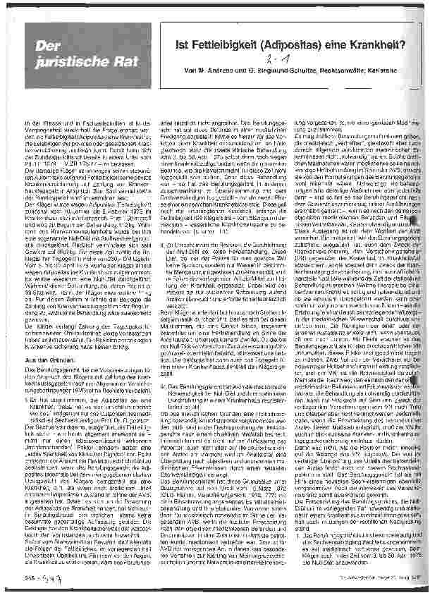 Vorschauseite 1: Ist Fettleibigkeit (Adipositas) eine Krankheit?