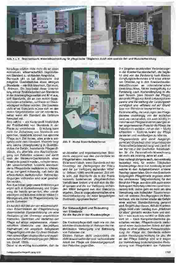 Vorschauseite 2: Notwendigkeit der Erstellung und Durchsetzung wissenschaftlich begründeter Standards in der Krankenpflege ...