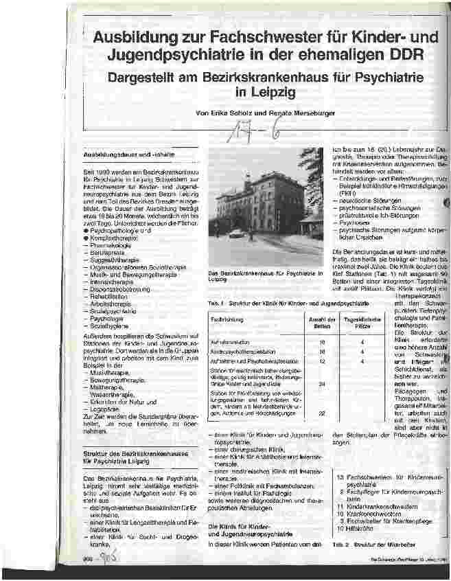 Vorschauseite 1: Ausbildung zur Fachkrankenschwester für Kinderund Jugendpsychiatrie in der ehemaligen DDR - Dargestellt am Bezirkskrankenhaus Leipzig
