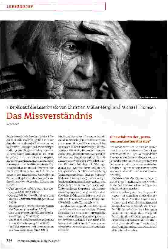 Vorschauseite 1: Replik auf die Leserbriefe von Christian Müller-Hergl und Michael ThomsenDas Missverständnis