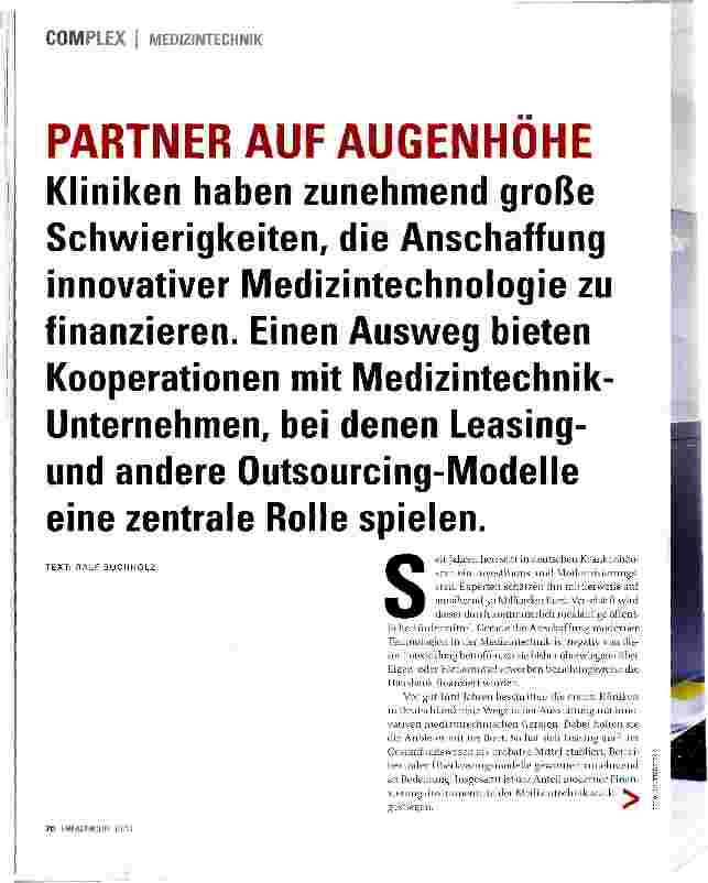 Vorschauseite 1: PARTNER AUF AUGENHÖHE