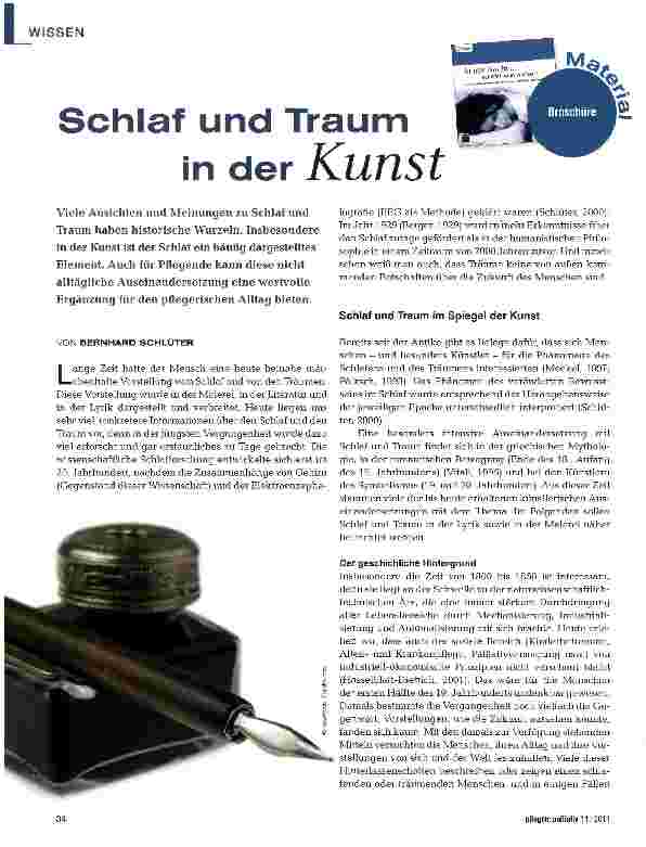 Vorschauseite 1: Schlaf und Traum in der KUNST