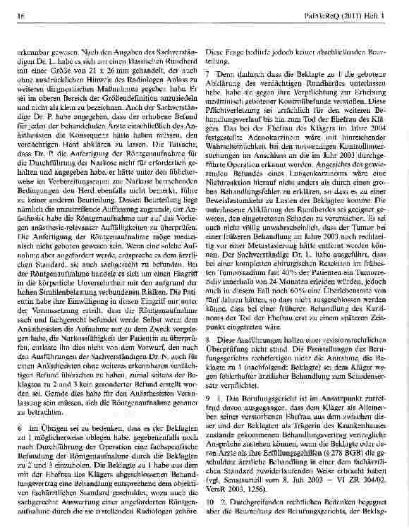 Vorschauseite 2: Zur Abgrenzung des Befunderhebungsfehlers vom Diagnoseirrtum