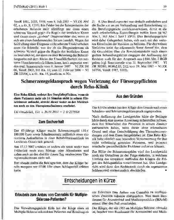 Vorschauseite 5: Zur Abgrenzung des Befunderhebungsfehlers vom Diagnoseirrtum