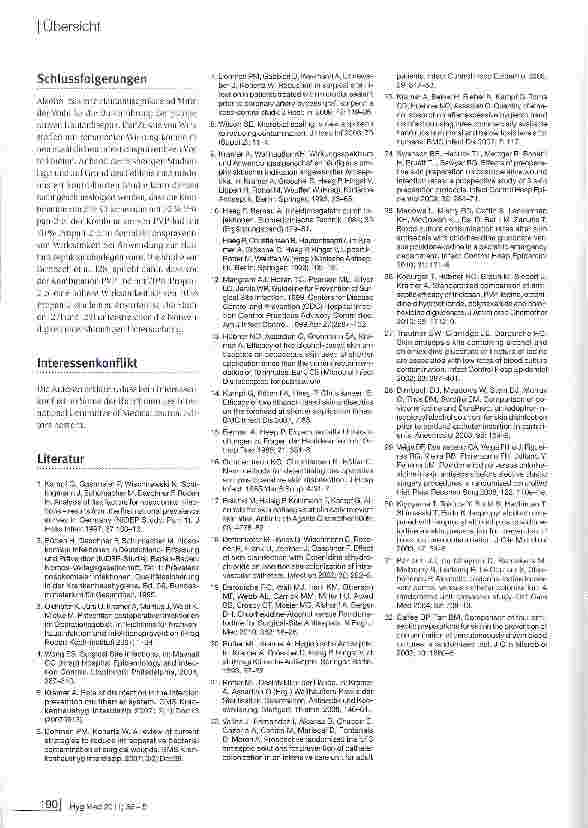 Vorschauseite 5: Durchführung der präoperativen Hautantiseptik im Rahmen der Prävention postoperativer Wundinfektionen und Auswahl der infrage kommenden Hautantiseptika